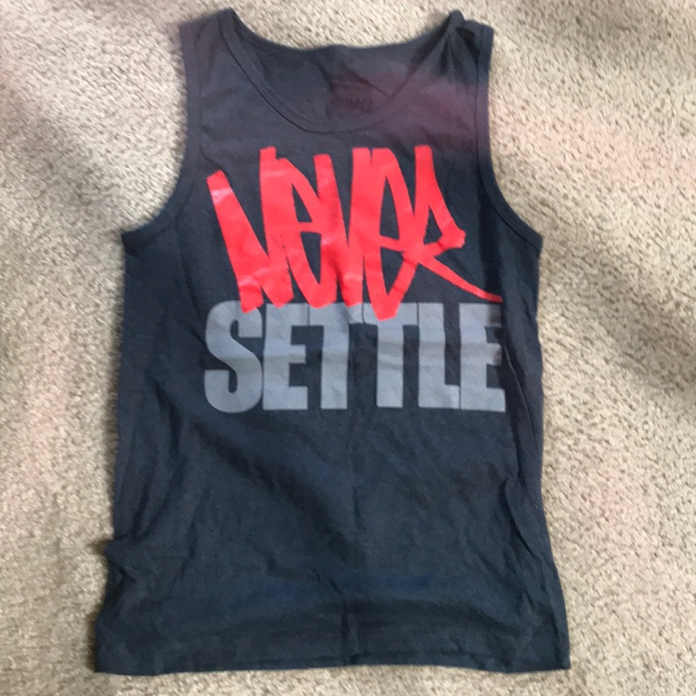 Vintage Flag nor fail never settle mens tank
